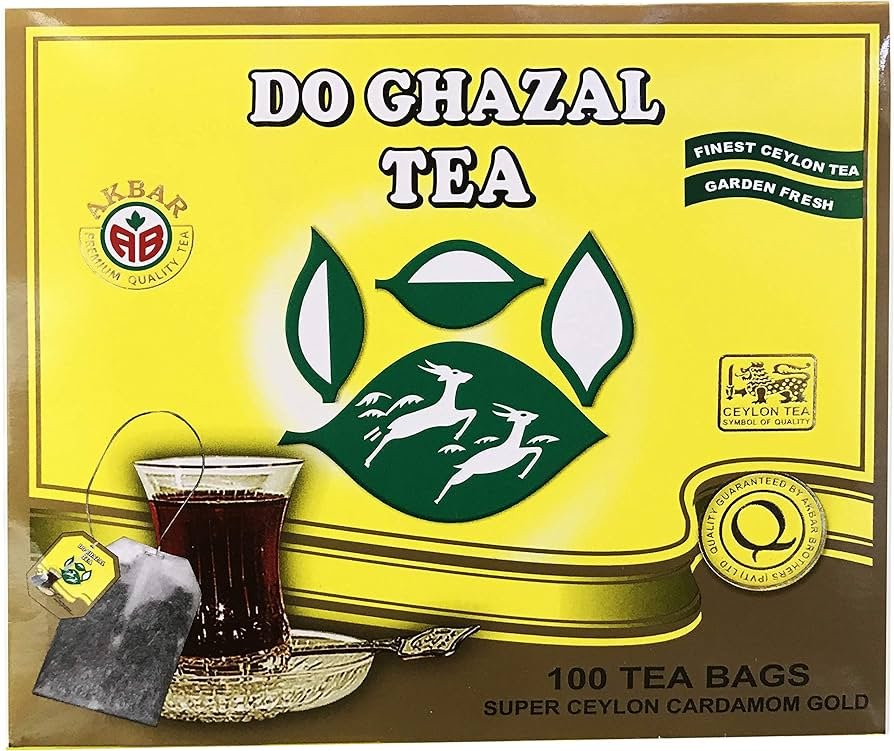 ALGHAZALEEN TEA AKBAR 100TEA BAGS SUPER CEYLON CARDAMOM GOLD-img