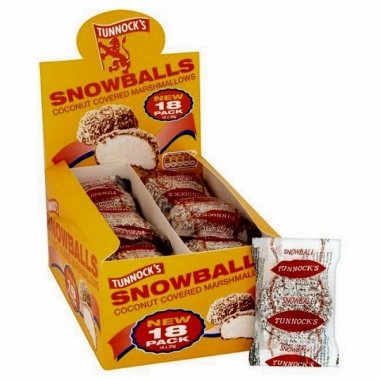 TUNNOCKS SNOWBALLS COCONUT COVERED MARSHMALLOWS 18PACK-img