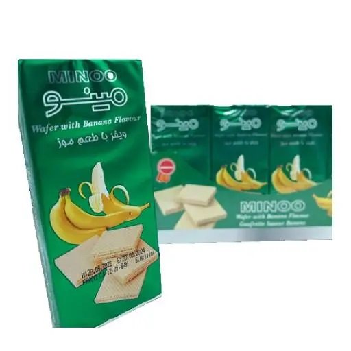 MINO WAFER WITH BANANE FLAVOUR GAUFRETTE SAVEUR BANANE 12PCS-img