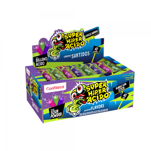 CONFITECA SUPER HIPER ACIDO CHICLE BARRA 40PCS-img